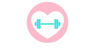 Cardio symbol with weights